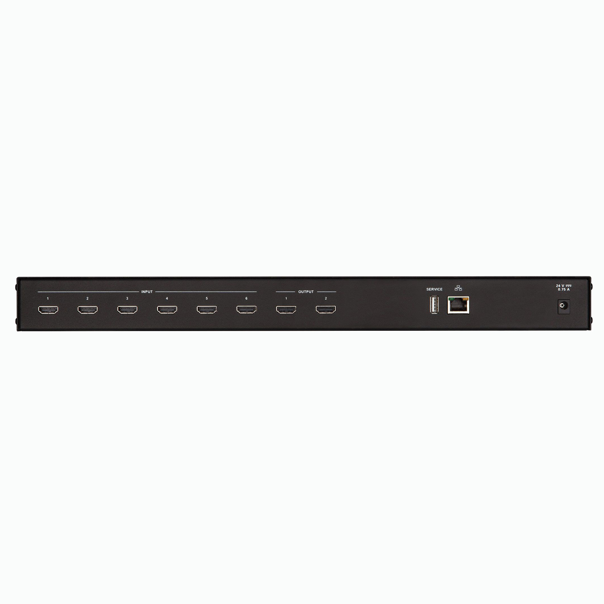 快思聰 HD-MD6X2-4K-E 信號(hào)切換器-接口版面